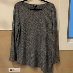 Long Sleeve Tunic Asymmetrical Hem